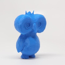 low poly owl dude art cute faceted animals bird 3d print model - Mito3D