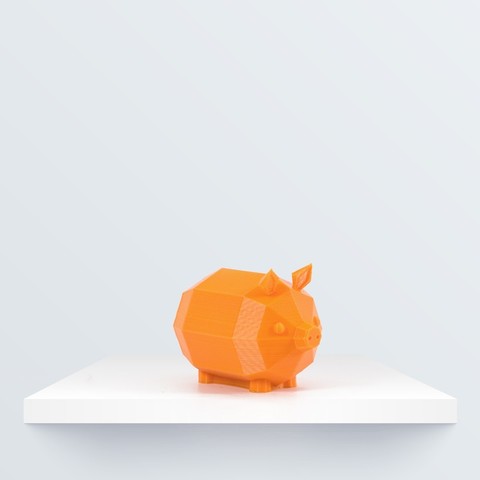 low poly piglet various beast piggy 3D print model - Mito3D