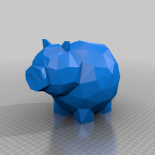 low poly maiale art sculture piggy di 3d print model - Mito3D