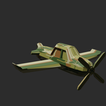 low poly plane game airoport war peace body aircraft 3d print model - Mito3D