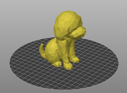 faible poly caniche animal chien 3d print model - Mito3D