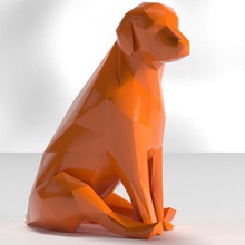 low poly puppy home lowpoly animal dog toy art decor decoration 3d print model - Mito3D