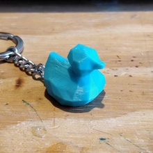 low poly rubber ducky keychain art sculptures keyring getcuaked duck 3d print model - Mito3D