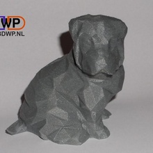 low poly shar pei cão estátua jogo animais lowpoly lowpolygon baixa contagem de polígonos meshmixer escultura sharpei 3d print model - Mito3D