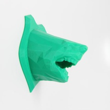low poly requin mur trophée l'art 3d print model - Mito3D