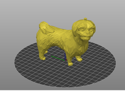 niedrig poly shih tzu Tier Hund 3d print model - Mito3D