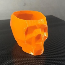 low poly crâne vase mode fixe nez l'art 3d print model - Mito3D