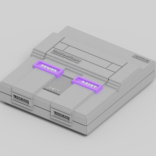 low poly snes model nintendo desk toy statuette nerdy geeky console gaming 3d print model - Mito3D