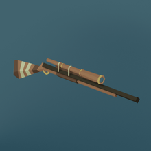 low-poly-sniper Spiel low-poly prop cosplay - Spielzeug gun 3d print model - Mito3D