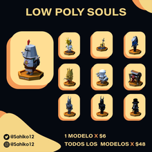 low poly souls - all models art dark software toy collectable 3d print model - Mito3D
