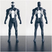 low poly spider-man symbiote art biglildesign de super-héros spiderman lowpoly 3d print model - Mito3D