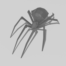 low poly aranha a arte viúva negra baixa contagem de polígonos o design figura legal bonita nice simples assim 3d print model - Mito3D