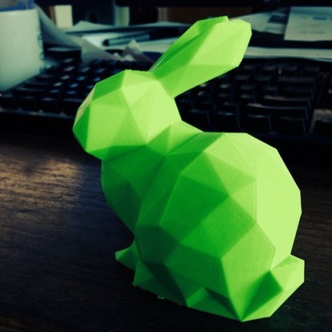 low poly stanford bunny art hare lowpoly rabbit sculptures 3D print model - Mito3D