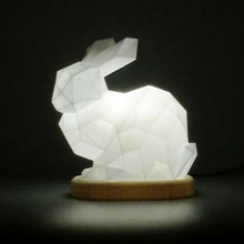 low poly stanford bunny lâmpada casa 3d print model - Mito3D