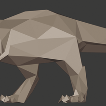 low poly t-rex art dinosaur extinct prehistoric toy animal 3d print model - Mito3D
