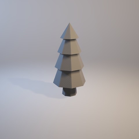 low poly tree art 3D print model - Mito3D