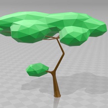 low poly albero architettura la natura 3d print model - Mito3D