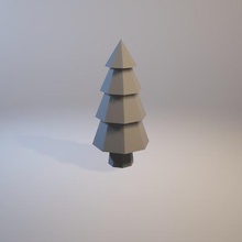 low-poly Baum Kunst 3d print model - Mito3D