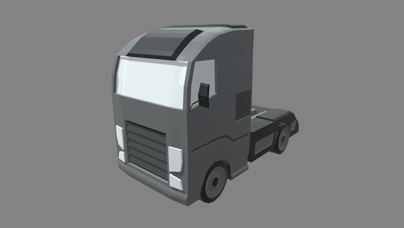faible poly camion conception 03 3d print model - Mito3D