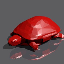 low poly de la tortue l'art 3d print model - Mito3D