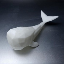 low poly whale art 3d print model - Mito3D