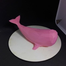 low poly baleia a arte animais lowpoly mar 3d print model - Mito3D