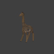 low-poly-Drahtgitter giraffe Kunst 3d print model - Mito3D