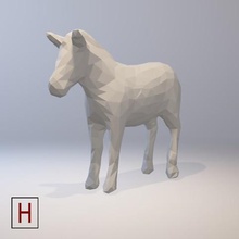low poly zebra a arte animais 3d print model - Mito3D