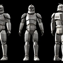 low-polygon-star wars-clone trooper Modell Kunst 3d-drucken bedruckbar ist clonetrooper scifi Skulptur 3d print model - Mito3D