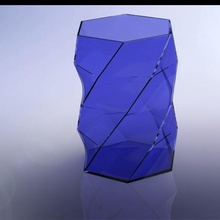 low polygon vase 160mm tall art poly design 3d print model - Mito3D