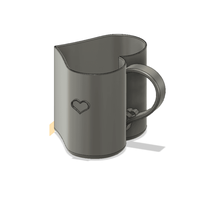 lowe heart cup love art office 3d print model - Mito3D