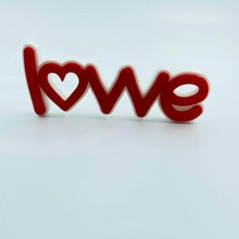 lowe love art amor frase logo 3d print model - Mito3D