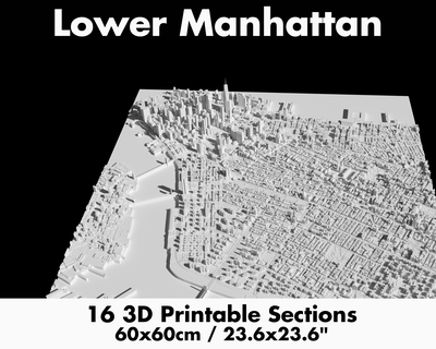 Manhattan miniatura 1 5000 3d print model - Mito3D