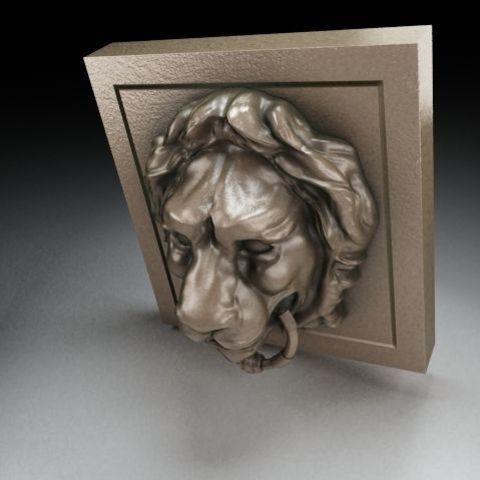 low-poly 3d model lion head art animal 3D print model - Mito3D