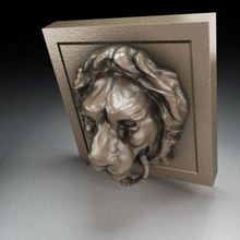 low-poly modello 3d di testa leone art animale 3d print model - Mito3D