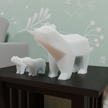 lowpoly bear support needed decoration art desktop desk table abstract 3d print model - Mito3D