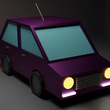 lowpoly car 3d print model - Mito3D