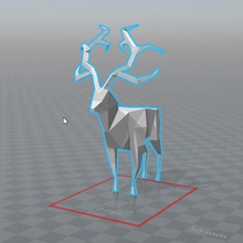 lowpoly deer art animal origamy 3d print model - Mito3D