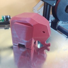 lowpoly elefante art animale low poly minimo minimalista 3d print model - Mito3D