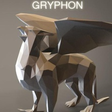lowpoly gryphon arte 3d print model - Mito3D