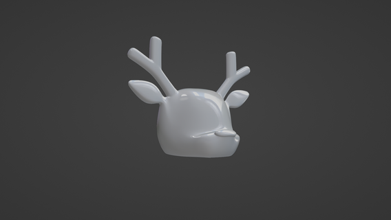 pobre Alto poli rena cabeça Natal natal Reno decorativo decoração médiopólio polígonos casa 3d print model - Mito3D