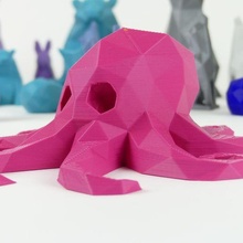 lowpoly pulpo Arte animal escuela politécnica lindo juguete 3d print model - Mito3D