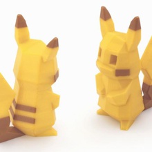 low-poly pikachu - multi double extrusion version jeu 3d print model - Mito3D