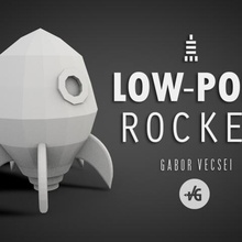 düşük poli roket oyun 3d print model - Mito3D