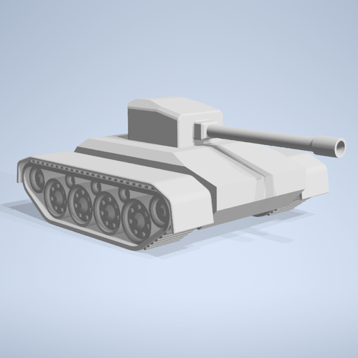 lowpoly tanque v4 guerra juguete modelo 3D print model - Mito3D