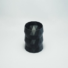 lowpoly Triangle vase petit faible poly meuble bureau stylo crayon titulaire soutien seau cylindre 3d print model - Mito3D