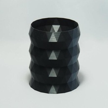 lowpoly Triangles vase grand faible poly meuble bureau stylo crayon titulaire soutien seau cylindre 3d print model - Mito3D