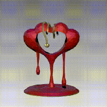 lowpoly valentine hearts stand valentines romantic gift holder necklace love valentine's day 3d print model - Mito3D