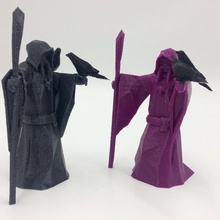 lowpoly viking sciamano parte 4 vari hobby yuliafomicheva procedura guidata vichinghi i giocattoli stl nsfw modelli miniature mago low poly crow bird 3dprinting 3dprinter 3dprintable 3dmodeling 3d print model - Mito3D