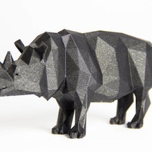 lowpolyrhino gioco low poly lowpoly animale animali 3d print model - Mito3D